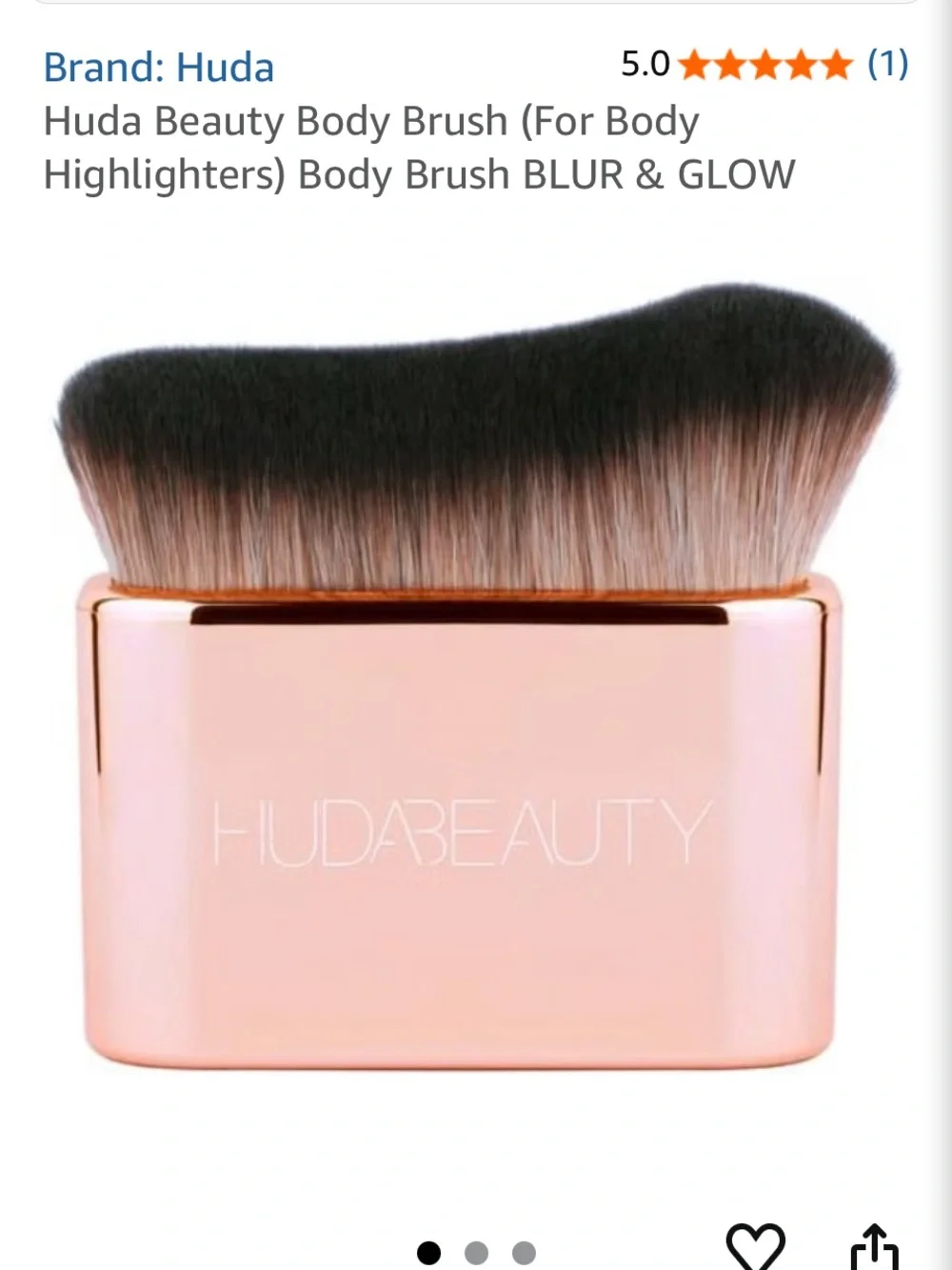 HUDA BEAUTY Rose Gold Body Blur Brush with Black-Tip Bristles